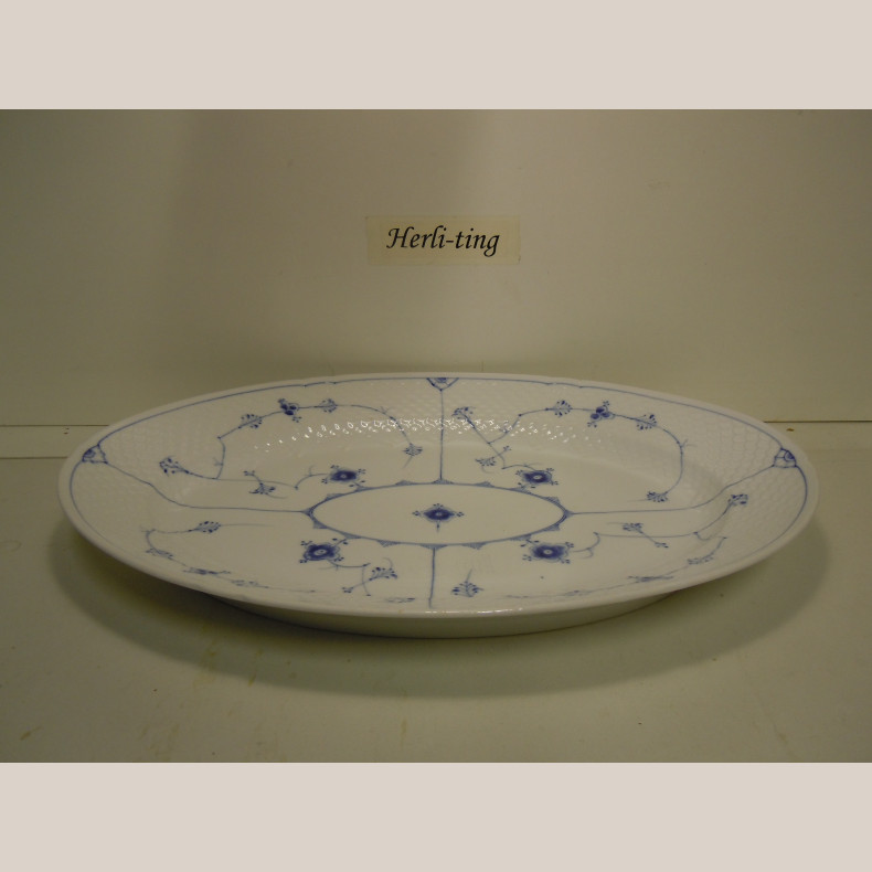 14 Oval fad u.nr. 46x33 cm 2.sort.