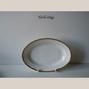 318/18 Oval fad 25x17 cm 1.sort.