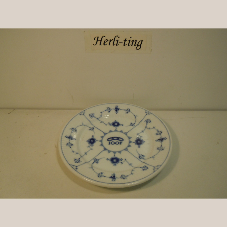 2005 B&G Riflet Frokosttallerken m.logo 19,5cm 1.sort.