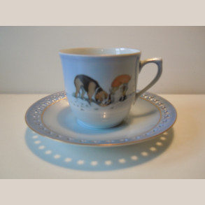 305/071 Kaffekop m.underkop dek 3502 1.sort.