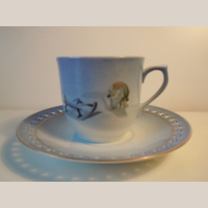 305/071 Kaffekop m.underkop dek 3504 1.sort.