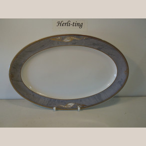 374 Oval fad 33x21,5 cm 1.s.