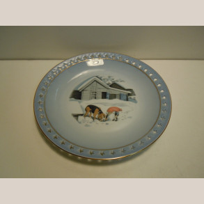 616-617 kagetallerken  17,5 cm 1.sort. dek.3502