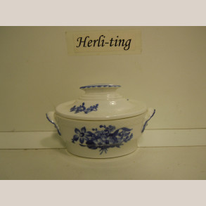 8077 oval sk�l med l�g 16x9 cm H:11cm 1.sort.(sj�lden)