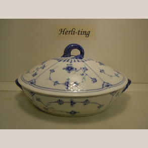 Lgfad u.nr. oval 27x18 cm 2.sort. (sjlden)